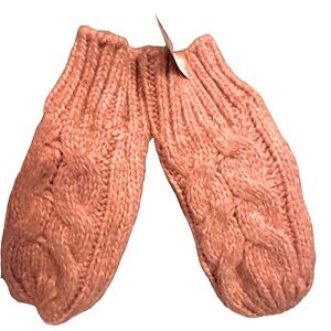 NWT- Gap kids cable knit fleece lined mittens